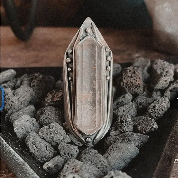 Acid Queen Lodolite Amplifier Ring, Size 7.25 - Picture 2 of 14